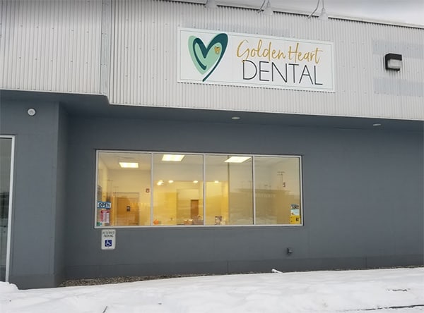 The front of the Golden Heart Dental office