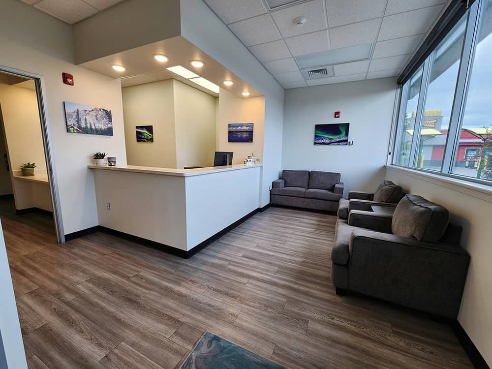 The front lobby of tour office where patients check in
