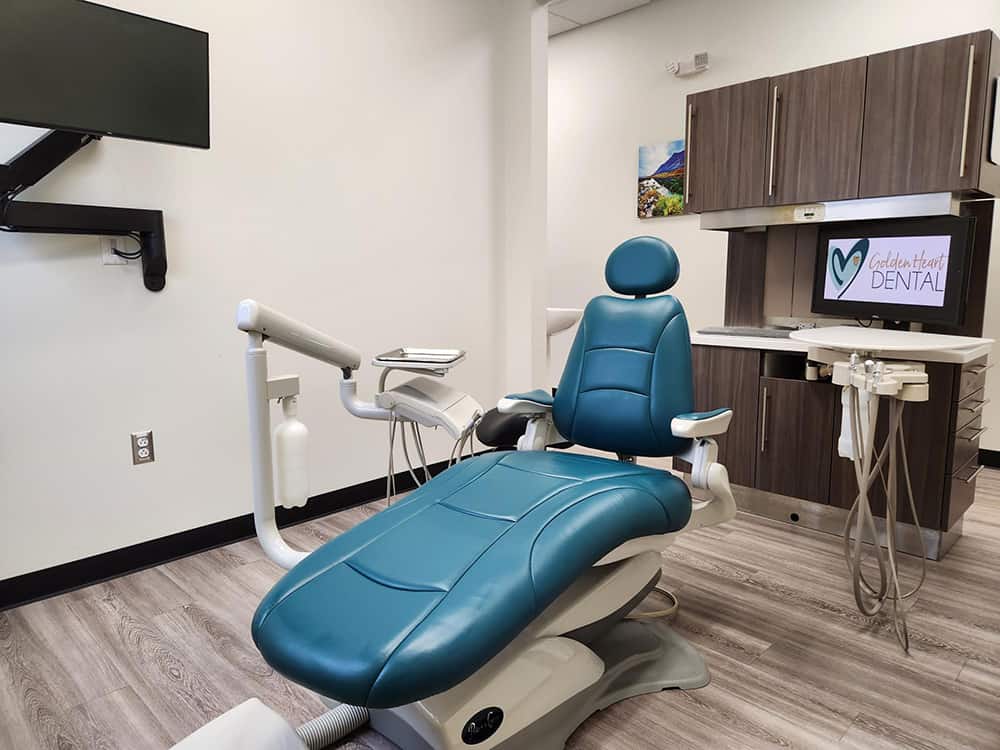 One of our dental chairs where we see patients