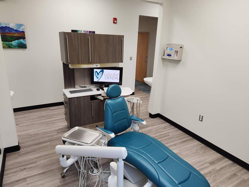 One of the dental chairs where Dr. Miller treats patients